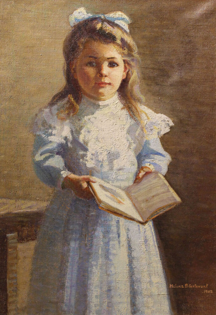 Helena Sturtevant Portrait of Young Girl with Book UF