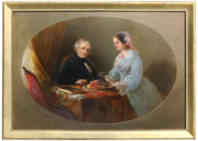 Portrait of a Couple Sharing Fruit FRRGB