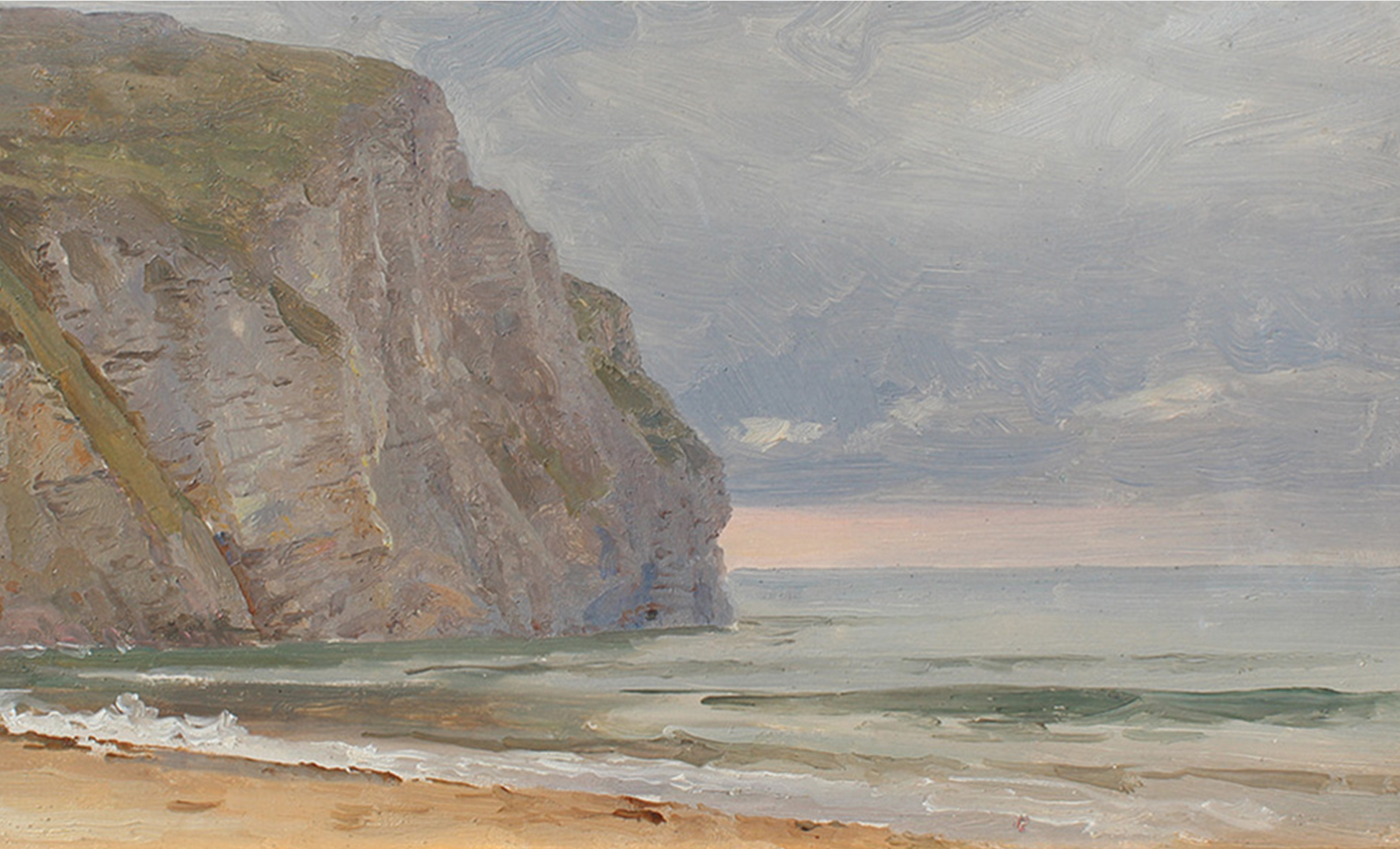 William Trost Richards, Cliff and Sea painting
